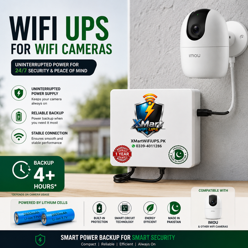 XMart UPS for WiFi Cameras | Up to 4+ Hours Backup