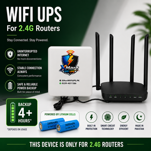XMart WiFi UPS – XP Mini | Up to 4+ Hours Backup